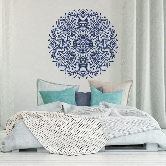 Boho Mandala Vinyl Wall Decal Zen Mural For Bedroom & Living Room Decor #41 - image 1
