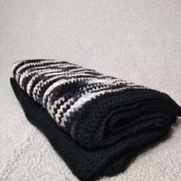 Zebra Crocheted Baby Blanket Throw - thumbnail 2