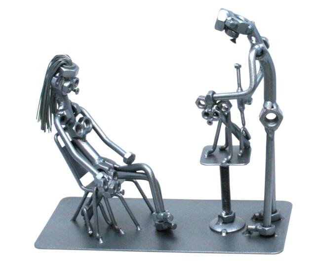 Male Veterinarian Gift Nuts & Bolts Sculpture, Scrap Metal Art Graduation Gift, Vet Tech Welded Art, Tech Gifts Student - image 1