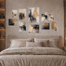 Rustic Grey 10 Piece Photo Frame Set - Collage Wall Art Decor Gallery - Picture Poster For Gifts - thumbnail 4