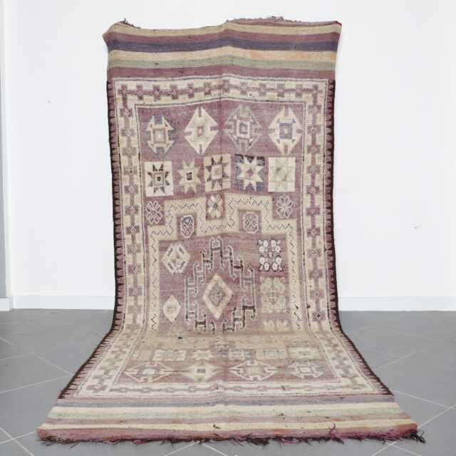 "Vintage Handwoven Moroccan Rug 12'6"" X 5'0" - image 1