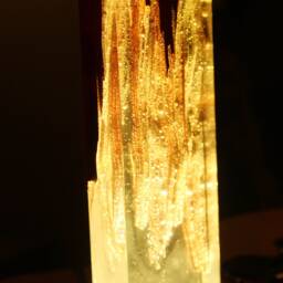 Fractured Mahogany Epoxy Resin Lamp Handmade Bedside Nightlight - thumbnail 3