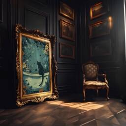 William Morris Cat Bathroom Poster Gothic Dark Academia Art - thumbnail 3
