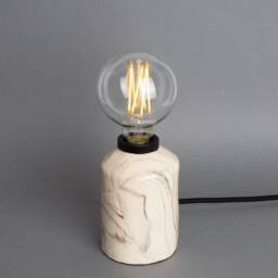 Bixa Small Marbled Ceramic Table Lamp 5.5 - thumbnail 2