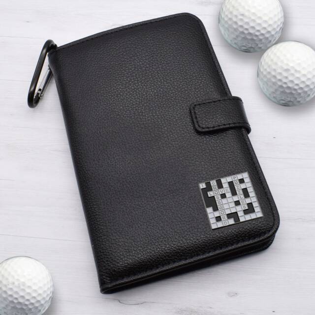 Crossword Design - Personalised Leatherette Golf Organiser Complete With Divot Repairer, Marker, Tees, Scorecard & Pencils - image 1