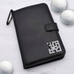 Crossword Design - Personalised Leatherette Golf Organiser Complete With Divot Repairer, Marker, Tees, Scorecard & Pencils - thumbnail 1