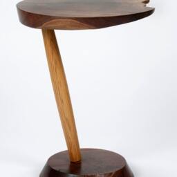 Cyclops Side Table in Walnut & White Oak - thumbnail 3
