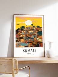 Kumasi Ghana Travel Poster West African Wall Art Print - thumbnail 1