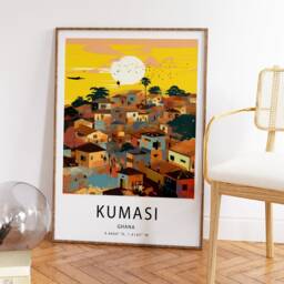 Kumasi Ghana Travel Poster West African Wall Art Print - thumbnail 3