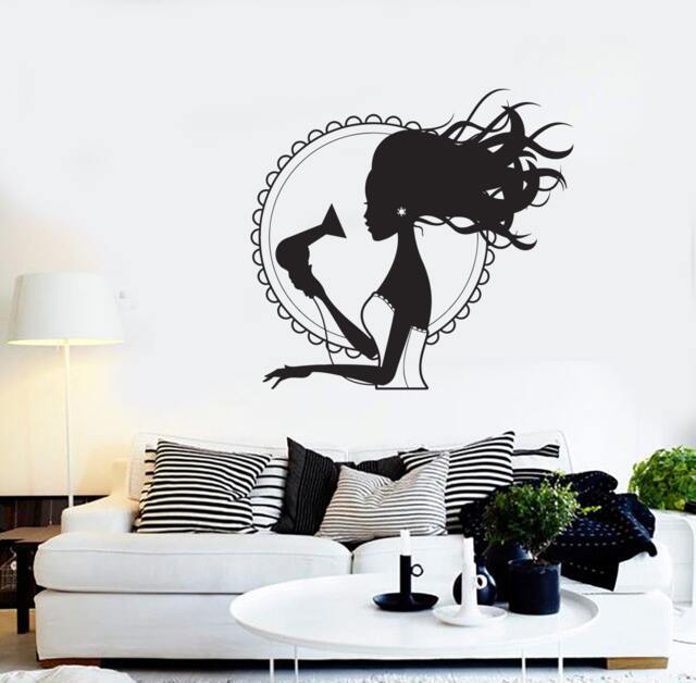 Wall Vinyl Decal Stylish Decor For Hair Salons, Beauty Studios, Or Vanity Areas Hairdressers & Glam Spaces Stickers 2266Di - image 1