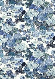 China Blue Schumacher Chiang Mai Dragon Pillow Cover - thumbnail 2