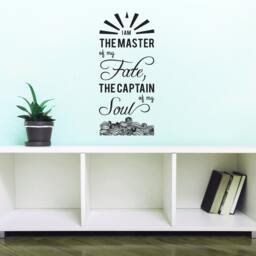 Nelson Mandela Quote Wall Decal - Master Of My Fate Vinyl Art - thumbnail 2