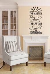 Nelson Mandela Quote Wall Decal - Master Of My Fate Vinyl Art - thumbnail 1