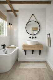 Small Rustic Wash Stand Shelf Washstand Sink Unit Hand Crafted Bathroom Vanity - thumbnail 1