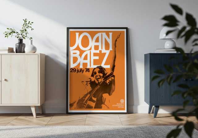 Joan Baez 1974 Baalbeck International Festival Poster - 29 July Lebanon - image 1