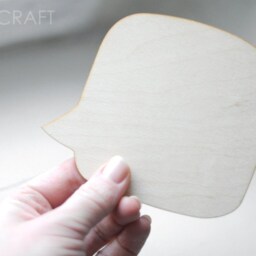 Unpainted Wooden Speech Bubble Diy Craft Supply - 11.5cm - thumbnail 2