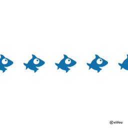 Little Shark Wall Stickers Fishes Decals Nursery Tattoos Animals Borders Baby Room Illustration Shark Children Diy - thumbnail 1
