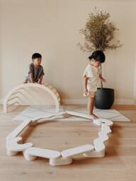 Montessori Balance Beam Birch Wood Toddler Activity Toy - M/L Sets - thumbnail 1