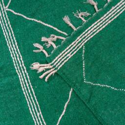 Handmade Green Zanafi Rug Moroccan Berber Kilim, 7x10 Ft - thumbnail 4