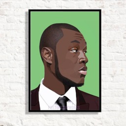 stormzy Art Print British Rapper Portrait, Music Wall Decor - thumbnail 2