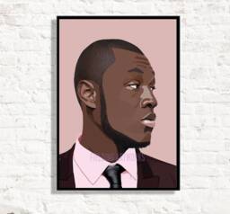stormzy Art Print British Rapper Portrait, Music Wall Decor - thumbnail 1