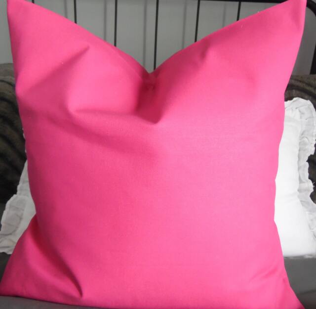 Solid Fuchsia .pinkstoss Pillow. Indoor/Outdoor Throw Pillow.slipcover.pillow Cover.nursery.sunroom.patio.summer Decor.spring - image 1