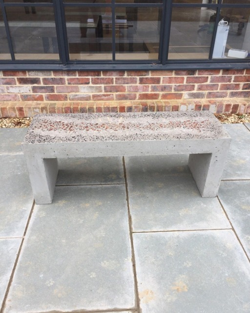 Handmade Terrazzo Concrete Bench Modern Indoor & Outdoor Seating - image 1