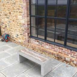 Handmade Terrazzo Concrete Bench Modern Indoor & Outdoor Seating - thumbnail 3