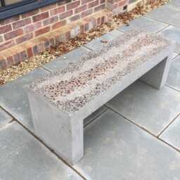 Handmade Terrazzo Concrete Bench Modern Indoor & Outdoor Seating - thumbnail 2
