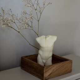 Large David Bust Candle - Scented Soy Wax Male Sculptural Art Decor Handmade Decorative Mother's Day Gift - thumbnail 2