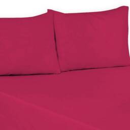 Plain Dyed Flat Sheet 100% Polycotton Bed Available in All Sizes With Separate Matching Pillowcases - thumbnail 2