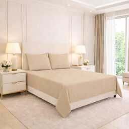 Plain Dyed Flat Sheet 100% Polycotton Bed Available in All Sizes With Separate Matching Pillowcases - thumbnail 4