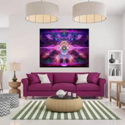 Innerverse Tapestry - Wall Hanging Conscious- Third Eye- Meditation Spiritual Pineal- Visionary Yoga- Art - thumbnail 2