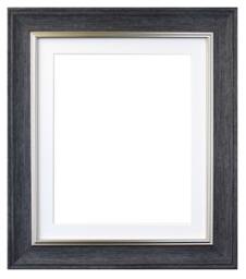Scandi Charcoal Grey Picture Frame With White Mount