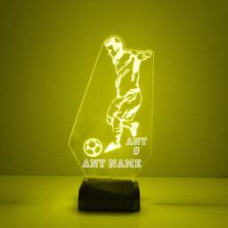 Light Up Soccer Player, Custom Engraved Night Light, Personalized Free, 16 Color Options With Remote Control, Player - thumbnail 4