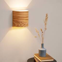 Ul Listed Wood Wall Sconce Modern Bedside Lamp - thumbnail 3