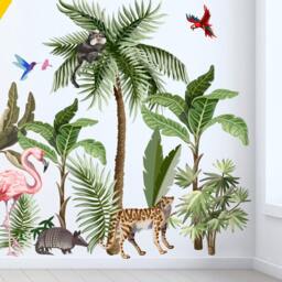 Nursery Wall Decals, Watercolor Jungle Safari Decals - Kids Decor - thumbnail 3