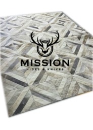 Gray Cowhide Patchwork Rug 6'x8'