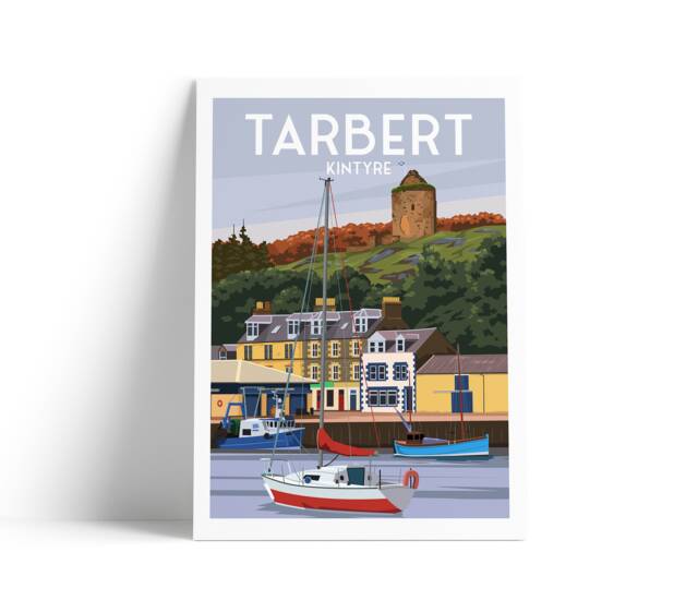 Tarbert Print - Kintyre Travel Poster Scotland Argyll