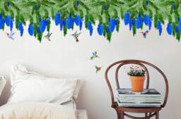 Wall Decals Greenery For Seamless Border, D??cor, Home D??cor Idea, Hanging Plant Decals, Tile Furniture Easysweethome - thumbnail 1