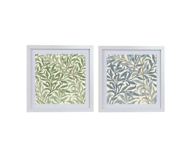 William Morris Willow Bough Azure & Sage Framed Print, Shadow Box Picture, Fabric, Textiles, Vintage Wall Art, Floral, Housewarming Gift - image 1