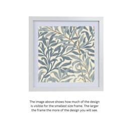 William Morris Willow Bough Azure & Sage Framed Print, Shadow Box Picture, Fabric, Textiles, Vintage Wall Art, Floral, Housewarming Gift - thumbnail 3