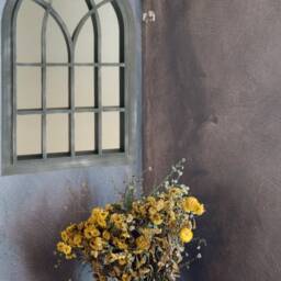 Arched Indoor/Outdoor Mirror, Woodstock Grey Finish - 76 X 51 cm - thumbnail 4