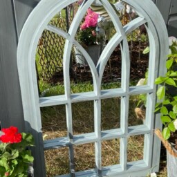 Arched Indoor/Outdoor Mirror, Woodstock Grey Finish - 76 X 51 cm - thumbnail 3