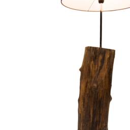 Rustic Wooden Lamp, Robinia Wood, Floor With A Lampshade, Reclaimed Wood - thumbnail 2
