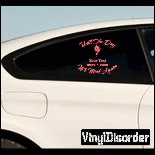 Flower 07 in Loving Memory Custom Car Or Wall Vinyl Decal Stickers - Ilmflower07Et - image 1