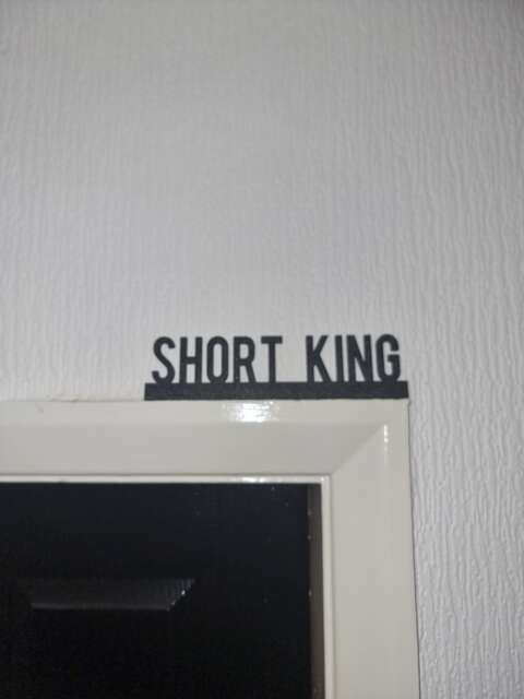 Short King Door Topper, Shelf Decor, Wall Quirky Home Interior Gift, Door Decoration - image 1