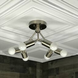 Damon Modern 6 Light Sputnik Mid Century Industrial Semi Flush - thumbnail 2