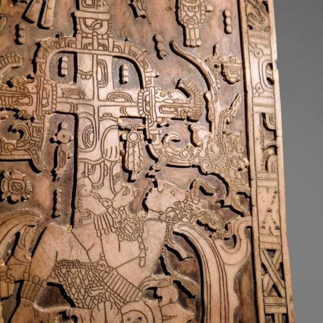 Sarcophagus Lid Tomb Of Pakal - Mayan Replica Resin Wall Art - image 1