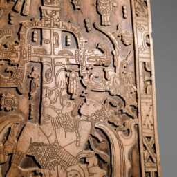 Sarcophagus Lid Tomb Of Pakal - Mayan Replica Resin Wall Art